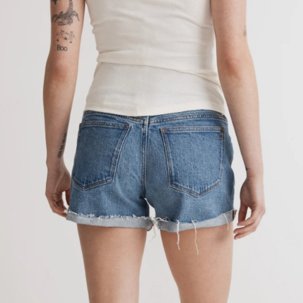 Madewell Maternity Over-The-Belly Denim Shorts in Coeling Wash - Picture 4 of 9